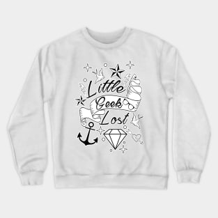 Littlegeeklost Tattoo B&W Crewneck Sweatshirt